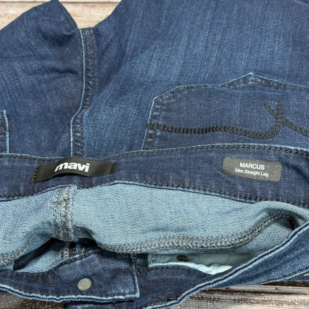 Mavi Marcus Slim Straight Leg Jeans Mens 30x28.5 Dark Wash‎ Denim Blue